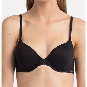 Calvin Klein Perfectly Fit Modern T-Shirt Underwire Bra - Black - 34DDD